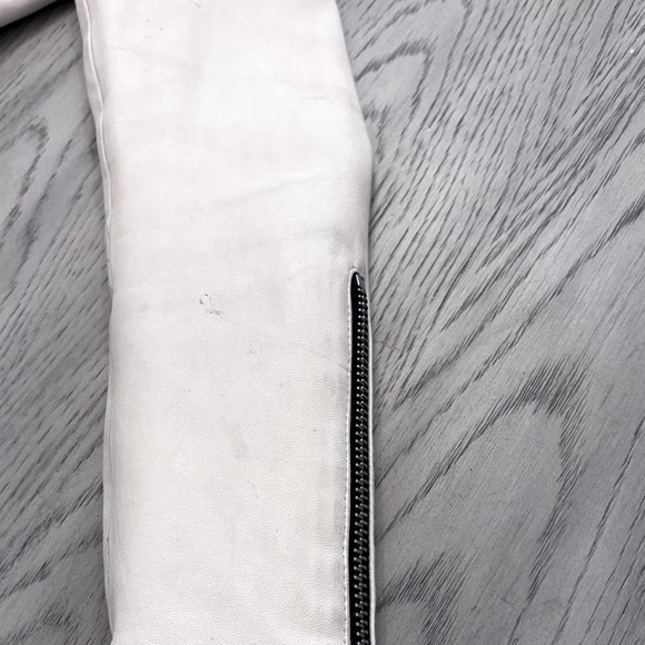 IRO Cream Lamb Leather Biker Jacket Size 4 (FR 36) - Picture 9 of 16